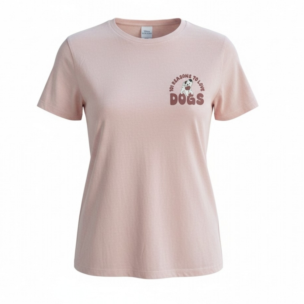 Disney Classics 101 Dalmatians T-Shirt Pink Womens Sz M 101 Reasons To Love Dogs